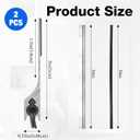 2pcs Metal Door Draft Stopper 36 Inch Aluminum Mouse Bottom Mice Seal Strip Rodent Proof Door Sweep Noise Blocker Door Silver