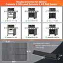 QuliMetal 66095 Grill Grates & 66032 Flavorizer Bars Replacement Parts for Weber Genesis II 300 /LX 300, GS4 Genesis II E-310 E-315 S-335 Series Grills
