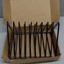 2 Sets Triangle File Folder Rack,7 Sections File Holder,File Storage Sorter/Stand,Desktop File Organizer,Wire Organizer Rack,Magazine/Paper Folder Holder,Letter/Legal, Anti-Scratch/Rusty