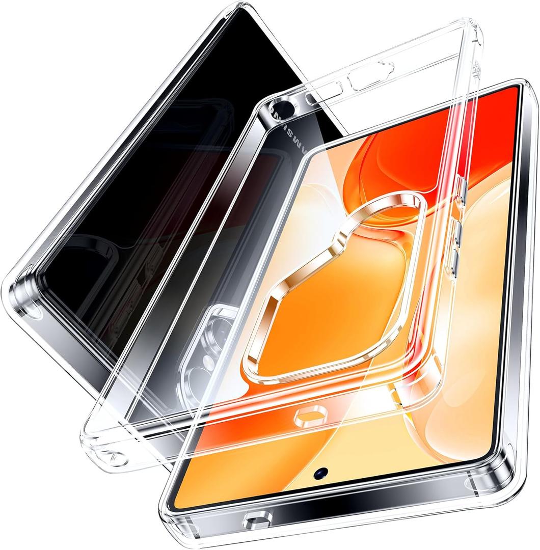 3 x for Samsung Galaxy S25 Ultra Case Clear [Military-Grade Protection] Anti-Scratch Hard Back Secure Grip & Soft Bumper Slim Anti-Yellow Phone Cases Women Men for Samsung Galaxy S25Ultra, Clear
