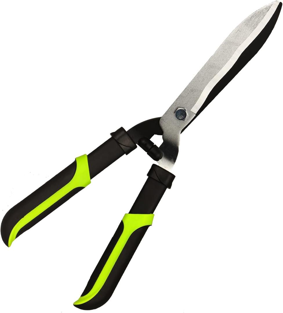 YRTSH Hedge Clippers Shears Hedge Shears for Trimming Borders, Garden Tools Hedge Clippers, Bush Cutters Trimmer with Sharp Wavy Blades, Garden Shears for Hedges (19 Inch)