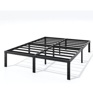 AROMUSTIM Bed Frame Queen - 14 Inch Tall Metal Platform Bed Frame No Box Spring Needed,Heavy Duty Queen Size Bed Frame,Easy Assembly,Under Bed Storage, Queen, Black