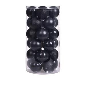 Sattiyrch Christmas Ball Ornaments 30ct, 60mm/2.36" Shatterproof Plastic Decorative Xmas Balls Ornaments Set (Black)
