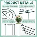 8 Sets Peony Support Cage,14"Diax32"High Heavy Duty Metal Plant Support