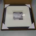 Yaetm 12x12 Square Picture Frame Matted to 5x5, Double Floating Ivory Mat, Black Photo Frame with Polished Tempered Glass for Wall Gallery, Home and Office, Wall Mounting, Single, Black