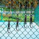 Fence Hooks for Baseball, Pickleball, Tennis and Camping, Nylon Safety Buckles and Durable Metal Hooks for Sports Bags, Pack of 4