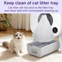 100 Count 26" x 11.8" Automatic Cat Litter Box Bags Compatible with Cmg Fmo Fstg Robot Litter box, Thick Self-Cleaning Cat Litter Box Replacement Liners with Drawstring Heavy Duty