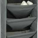Amazon Basics Over the Door Shoe Organizer with 8 Tiers, Large, Charcoal
