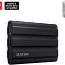 Samsung T7 Shield 1TB, up to 1050MB/s, USB 3.2 Gen2, Rugged, IP65 Rated, for Photographers, Content Creators and Gaming, Portable External Solid State Drive (MU-PE1T0S/AM, 2022), Black