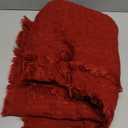 CREVENT Farmhouse Knit Throw Blanket for Couch Sofa Chair Bed Home Decoration, Soft Warm Cozy Light Weight for Spring Summer Fall (50''X60'' Christmas Red)