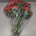 Sggvecsy 50 Pcs Artificial Roses Red Flowers Fake Velvet Silk Roses with Stems Bulk Realistic Faux Flowers for Bridal Bouquets Wedding Centerpieces Valentines Day DIY Home Party Decor (Red)