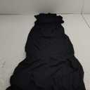 Women's Standing Neck Sleeveless Straight Sleeveless Slim Fit Folded Decoration Midi Dress L