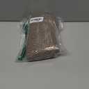 WDIRARA Women's Side Slit Metallic Trim High Waisted Faux Leather Short Skirts (Medium, Brown Plaid)