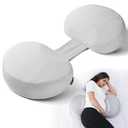 Pregnancy Pillow for Sleeping Memory Foam Maternity Pillow for Side Sleepers, Adjustable Travel Wedge Pillow Support for Back, Belly, and HIPS for Pregnant Women, Ash Grey