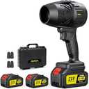 Electric Leaf Blower Cordless with 2 Battery and Charger, 300000 RPM Handheld Leaf Blowers for Lawn Care, Patio Cleaning, Blowing Leaves  Dust, Turbo Jet Blower Car Dryer, Portable/Small Leaf Blower