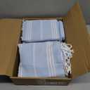 Linen Hub Cotton Set of 6 Beach Towels Turkish Peshtemal Extra Large 36x70 Travel Gym Pool Spa Blanket Beach Bath Towels
