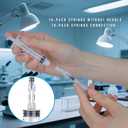2 x 3 ml Luer Lock Syringe for Liquids, 10 Pcs Luer Connector, 10 Pack Syringe with Cap, Individually Wrapped
