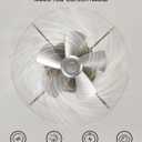 20" Low Profile Caged Ceiling Fan with Light and Remote