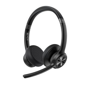 TECKNET Wireless Headset, Bluetooth Headset with Noise Cancelling Microphone - Rechargeable Bluetooth V5.2 Headphones, 50H Playtime & Mic Mute, On Ear Headphones for Trucker/Remote Work/Call Center