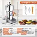 800g Electric Grain Mill 36000r/min High-speed Grain Mill 1800W Superfine Powder Grinder Dry Grinder Machine 270 swingable Dry Material Grinding Machine 304 Stainless Steel herb grinder