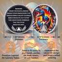 Sober Coin for Reborn Raptor Sobriety Chip Dinosaur Recovery Medallion with Inspirational Quote AA/NA Token AA NA Chips Gift for Men & Women (Reborn Dinosaur, 2 Years)