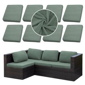 SUKAIKEQA Outdoor Cushion Covers Set,8PCS Patio Furniture Couch Seat Slipcovers, Replacement for Sofa Sectional Chair(Cover，Only)