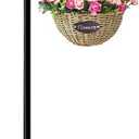 Shepherd Hooks Outdoor 48 Inches for Lanterns Heavy Duty Shepherd Stand Plant Hanger Yard Hooks for Solar Lights, Bird Feeder, Wedding, Mason Jar, Planter Pot, Adjustable Height
