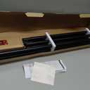 Black Bay Window Curtain Rod, HOTOZON 1 Inch Curtain Rods for Bay Windows 36-72 Inch(Center Rod), 20-36 Inch Side Rods for Windows, Heavy Duty Decorative Drapery Rod with End Cap Finials, Black, 36-72