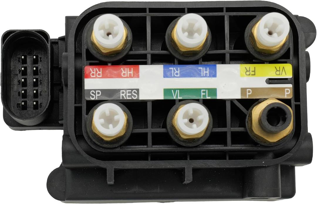 2123200358 Air Suspension Solenoid Valve Block for Mercedes-Benz CL550 CL600 CL65AMG GL320 GL450 GLE400 GLS450 ML350 R320 S550 S65AMG W216 X166 W251 Replaces # 2513200058