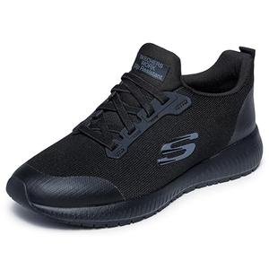 Skechers Women's Work Squad Sr Food Service Shoe, Black, 7.5