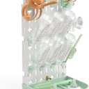 Baby Bottle Drying Rack Baby Bottle Holder Space Saving Bottle Dryer Rack Station Countertop Storage Organizer 12 Travel Bottle Drying Rack Vertical Breast Pump Part Plastic Bag Cup Dryer Tower Green