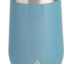 Manna Airn Double Wall Insulated Stainless Steel Stemless Wine Cup Tumbler with Splash-Proof Lid - 16 Oz - Frost Shimmer