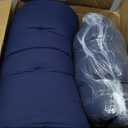 Indoor/Outdoor Bench Cushion, Cotton, for Garden Furniture, Loveseat Cushion, 51.2"x19.7" Patio Wicker Seat Cushions for Lounger Bench (Navy Blue),