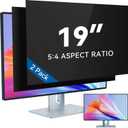 [2-Pack] 19 Inch Computer Privacy Screen Filter for 5:4 Widescreen Monitor, IPROKKO Removable 19inch Anti Blue Light Glare Privacy Shield, Anti Spy Security Protector for Hp Dell Asus Acer Samsung