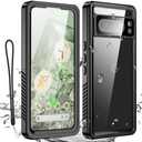 AICase Google Pixel 8 Pro Case Waterproof Clear Built-in Screen Protector Snowproof,Dustproof,Shockproof,IP68 Certified [Real 360] Full Body Protection Fully Sealed Underwater for Google Pixel 8 Pro