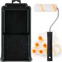 Bates- 4 Inch Paint Roller Kit, 8 pcs, Small Paint Roller Kit, 1x Plastic Paint Tray, 1x Roller Frame & 6X Microfiber Covers