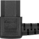 2 x 1-Feet Nema 5-15P to IEC 320 C13 Right Angled Power Cord,US 3-Prong Male to Right Angle IEC Female AC Power Cord