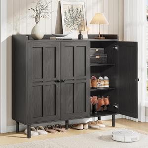 ONBRILL Shoe Cabinet with 3 Doors & Adjustable Shelves for Entryway(Black)ONBRILL Shoe Cabinet with 3 Doors & Adjustable Shelves for Entryway(Black)
30 Pairs Shoe Storage Cabinet, 40 Inch Tall Farmhouse Shoe Rack Shoe Organizer Cabinet for Hallway Living Room Closet
30 Pairs Shoe Storage Cabinet, 40 Inch Tall Farmhouse Shoe Rack Shoe Organizer Cabinet for Hallway Living Room Closet