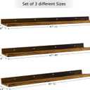 Giftgarden 47 Inch Long Floating Shelves for Wall, Rustic Picture Ledge Large Shelf for Living Room Bedroom Bathroom Kitchen, Set of 3 Different Sizes