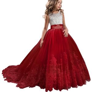 TTYAOVO Girls Embroidery Princess Dress Wedding Birthday Party Long Tail Prom Gowns (14-15 Years)