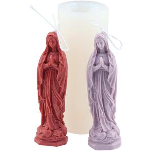 3D Virgin Mary Shape Silicone Candle Molds, DIY Goddess Molds for Candle Making Resin Soap Casting Cake Chocolate, Aroma Gypsum Molds for Home Decor, 5.3"