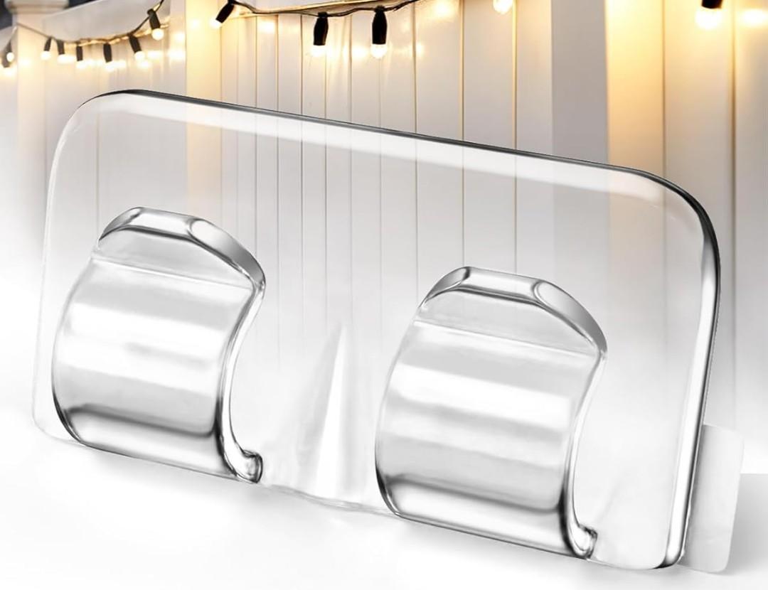 Hooks for Outdoor String Lights Clips: 26Pcs Heavy Duty Light Hook with Waterproof Adhesive Strips - Outside Clear Cord Holders for Hanging Christmas Lighting - Outdoors Sticky Clip