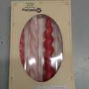 Nuanchu 4 Pcs Twisted Taper Candles Wax Unscented Smokeless Spiral Swirl Candlesticks for Wedding Holiday Dinner Party Home Decorations(7.87 Inch,Pure,Valentines Color)