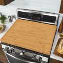 YUHFERA Stove Cover Board for Gas Stovetop - 30" x 22" Noodle Board Electric Stove Cover for RV Stove Top, Extra Countertop Space for Kitchen Stovetop (Bamboo), 29.9"L x 22.1"W