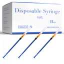 1ml Luer Slip Syringes with 25 1 Inch Needle&Cap for Liquids - Disposable Individually Wrapped, Pack of 100