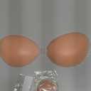 Sticky Bra  Strapless & Backless Push Up Adhesive for Women, Invisible Silicone Bra with Nipple Covers (Beige)