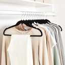 Slim Velvet Non-Slip Space Saving Suit Clothes Hangers, Closet Organizer, Black, 50-Pack