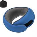 UlaekMemory Foam Travel Pillow with Adjustable Velcro, Removable Machine-Washable Cover - Ergonomic Neck Support for Airplane, Office, Car, Home & Travel Accessories