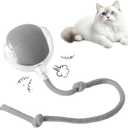 Cat Toy, 360 Automatic Rolling Smart Pet Ball Toys, Motion-Activated, Rechargeable, Four Modes, Three Speed Adjustment, Solve Your Cat's Boredom in Seconds (Grey) (Gary)
