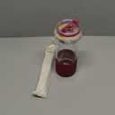 Pandaloo Glass Cups With Lids and Straws -20 Fl Oz- Perfect Size Iced Coffee Cup - Smoothie Cup With Bamboo Lid and On the go Lid - Glass Tumbler With Straw (1 Count (Pack of 1), Boysenberry)